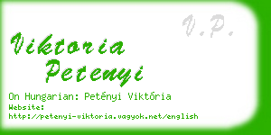 viktoria petenyi business card